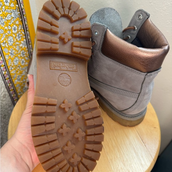 Timberland Grey Women’s Leather Boots – Size 9.5 (EU 40.5-41) - Picture 8 of 9